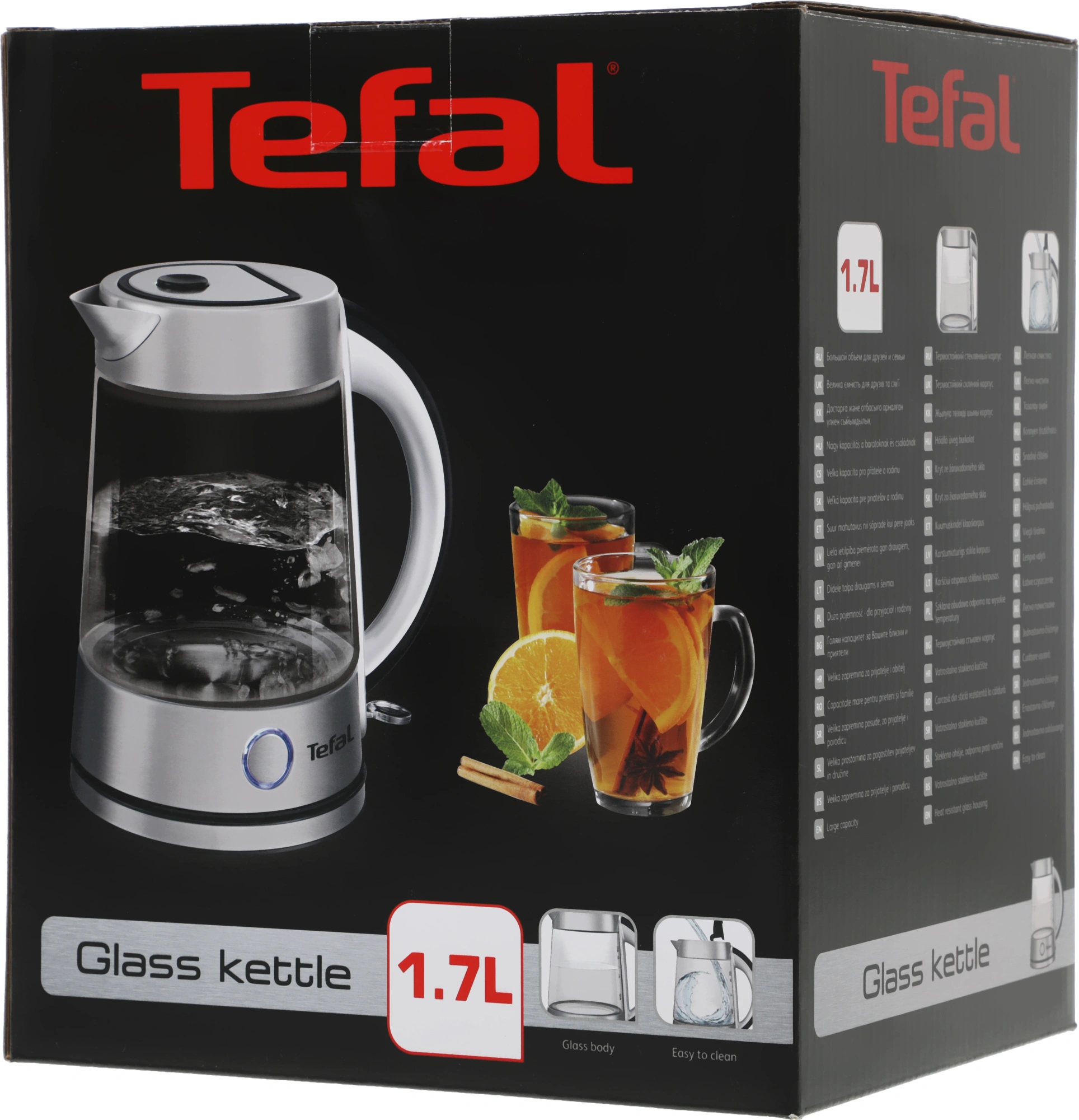 Чайник электрический Tefal KI760D30 серебристый, стекло (8010000023)