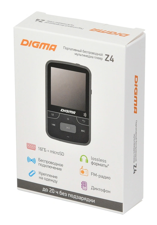 Плеер Digma Z4 BT 16ГБ черный (z4)