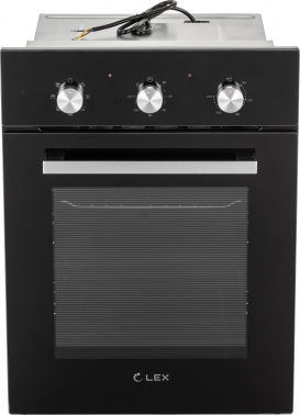 Духовой шкаф Lex EDM 4570 BL стекло черное (CHAO000300)