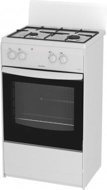Плита комбинированная Darina S KM 521 300 W белый/черный, без крышки