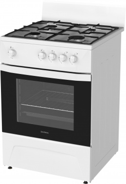 Плита газовая Darina C 1001 W белый/черный, без крышки