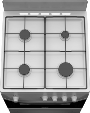 Плита газовая Darina C 1001 W белый/черный, без крышки