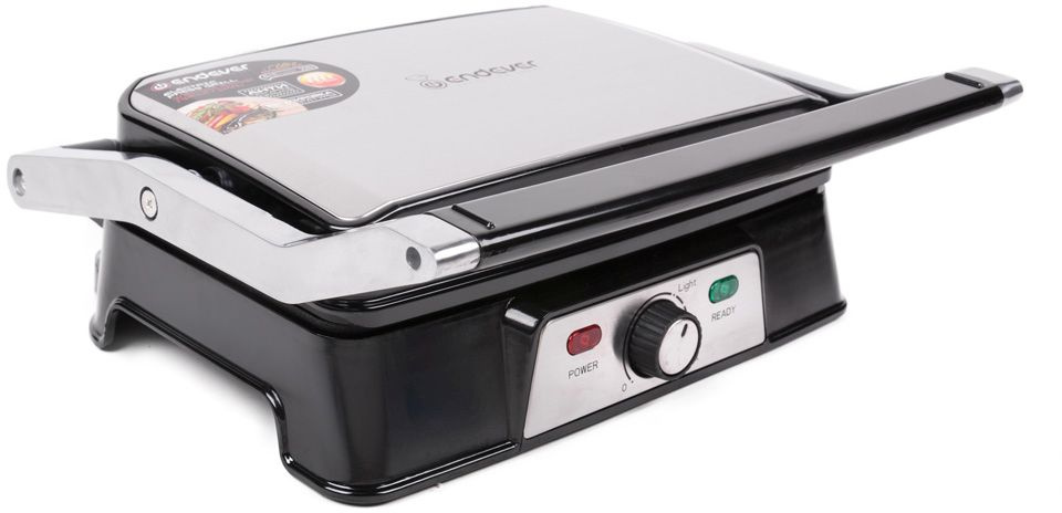Электрогриль Endever Grillmaster 220 серебристый/черный (80370)