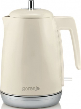 Чайник электрический Gorenje K15RL бежевый, металл