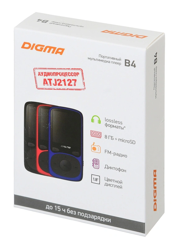 Плеер Digma B4 8ГБ черный (b4bk)