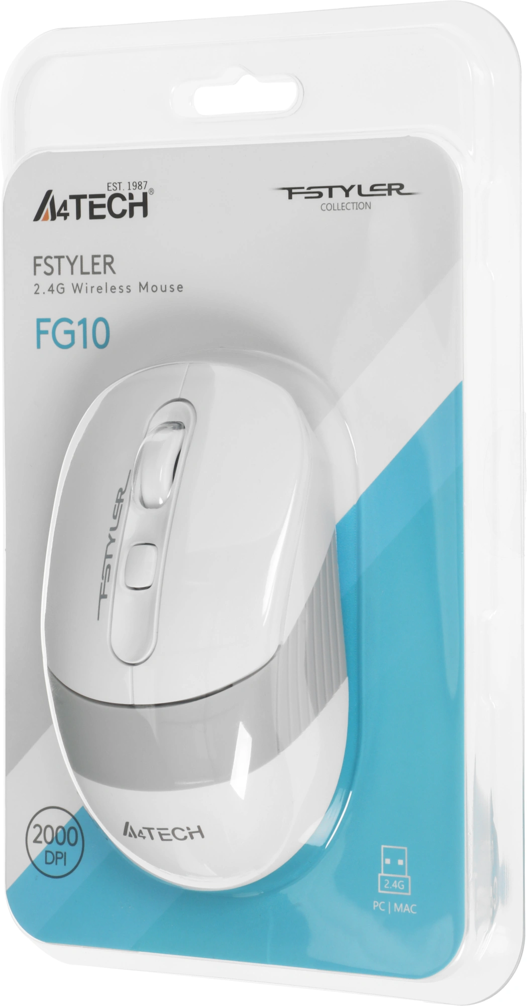 Мышь A4Tech Fstyler FG10, белый/серый (fg10 white) — купить по ...