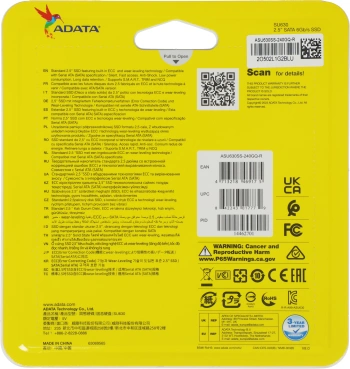 Твердотельный накопитель A-Data Ultimate SU630 240ГБ, 2.5", SATA-III, SATA ASU630SS-240GQ-R
