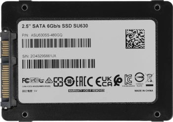 Твердотельный накопитель A-Data Ultimate SU630 480ГБ, 2.5", SATA-III, SATA ASU630SS-480GQ-R