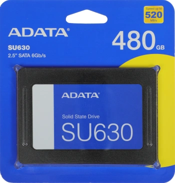 Твердотельный накопитель A-Data Ultimate SU630 480ГБ, 2.5", SATA-III, SATA ASU630SS-480GQ-R