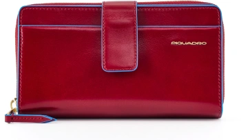 Кошелек женский Piquadro Blue Square красный, кожа натуральная (pd1354b2r/r)