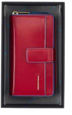 Кошелек женский Piquadro Blue Square красный, кожа натуральная (pd1354b2r/r)