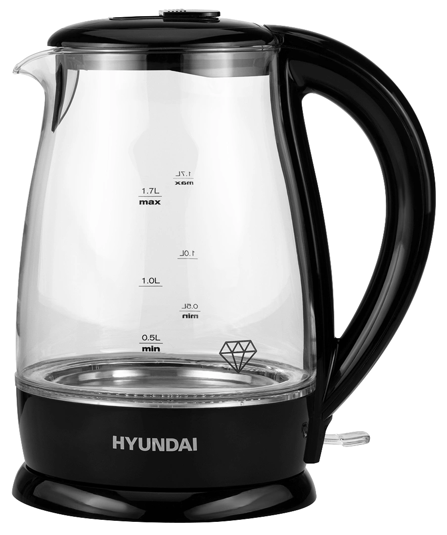 Чайник электрический Hyundai HYK-G2011 черный, стекло