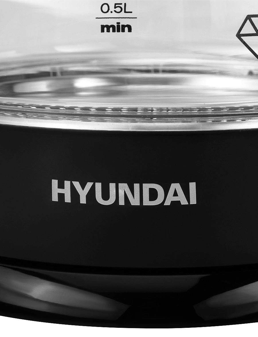 Чайник электрический Hyundai HYK-G2011 черный, стекло