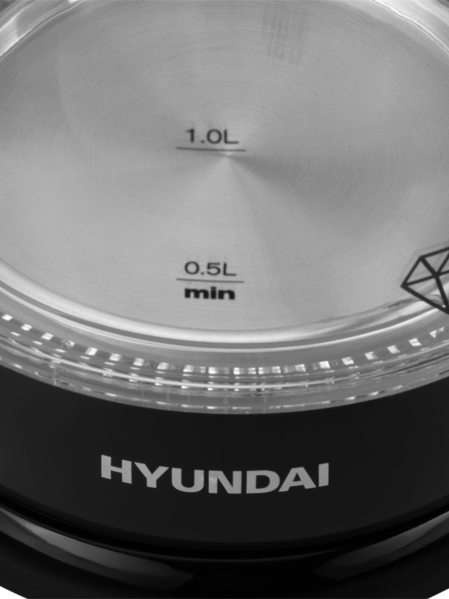 Чайник электрический Hyundai HYK-G2011 черный, стекло