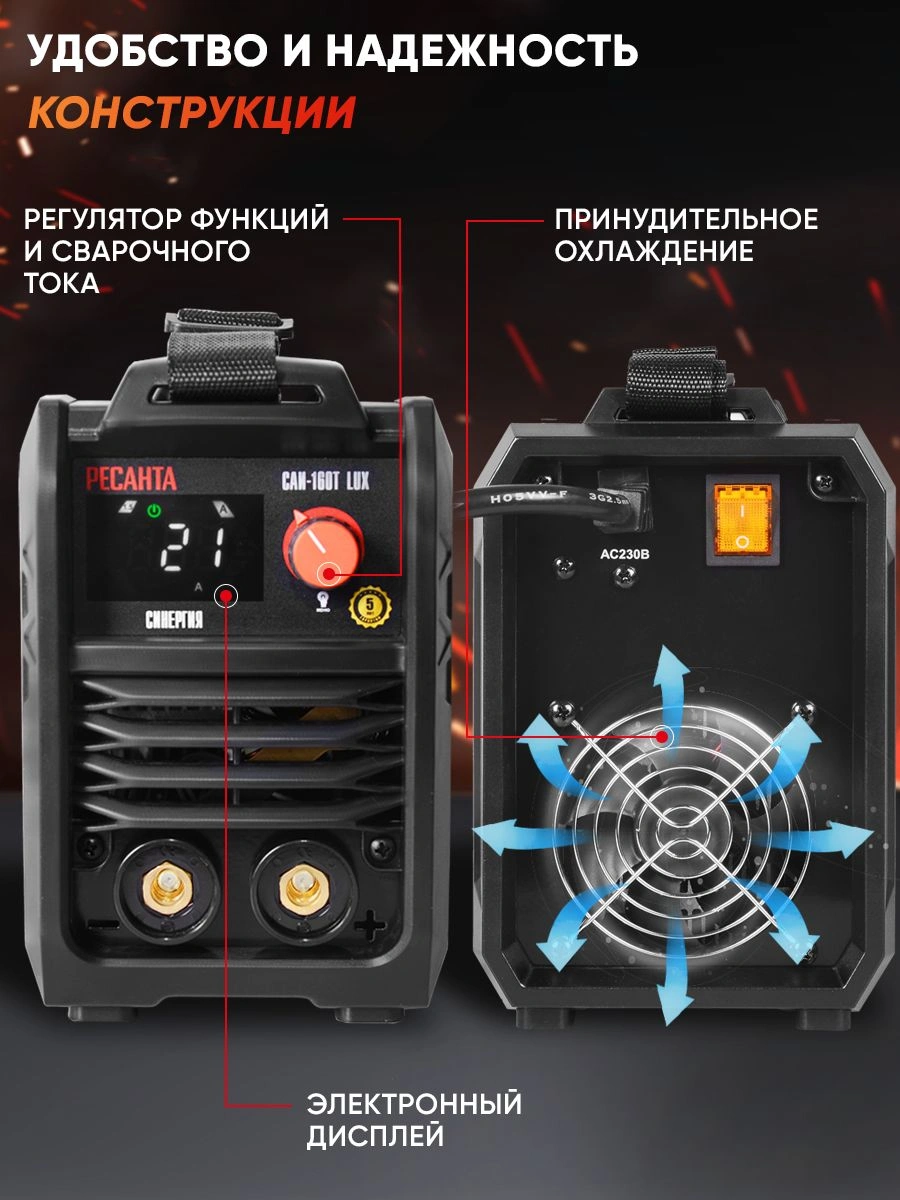 Сварочный аппарат Ресанта САИ-160Т LUX (65/69)
