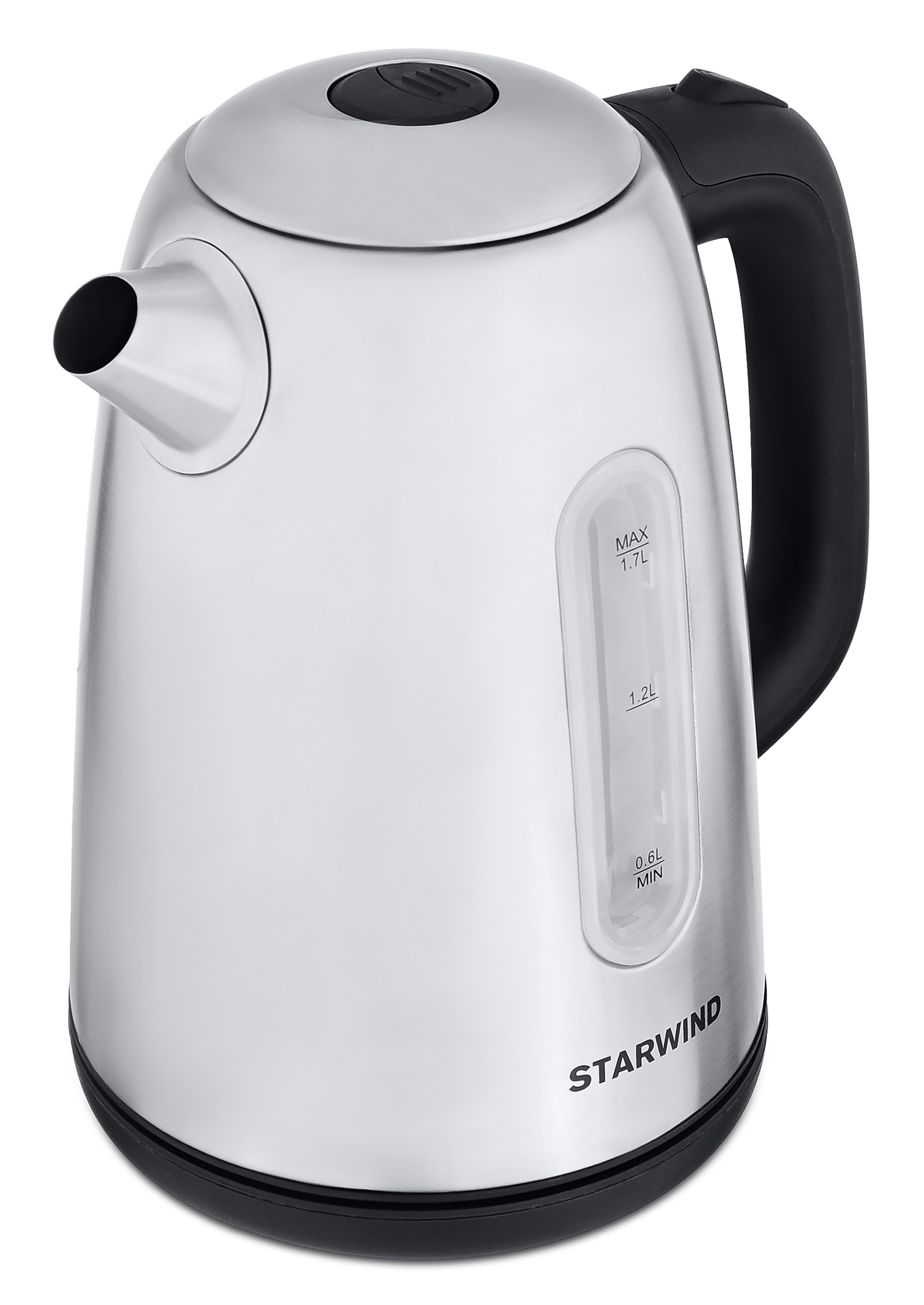 Чайник электрический Starwind SKS3210 серебристый/черный, металл