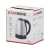 Чайник электрический Starwind SKS1051 серебристый матовый/черный, металл