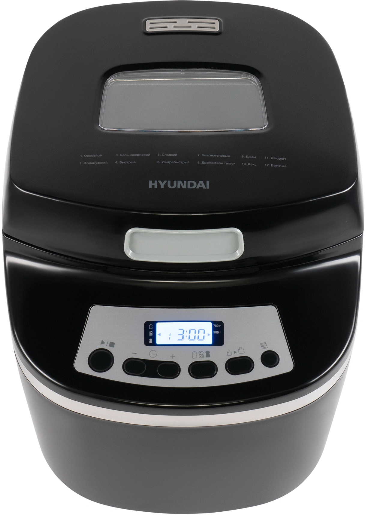 Хлебопечь Hyundai HYBM-P0613 черный/серебристый