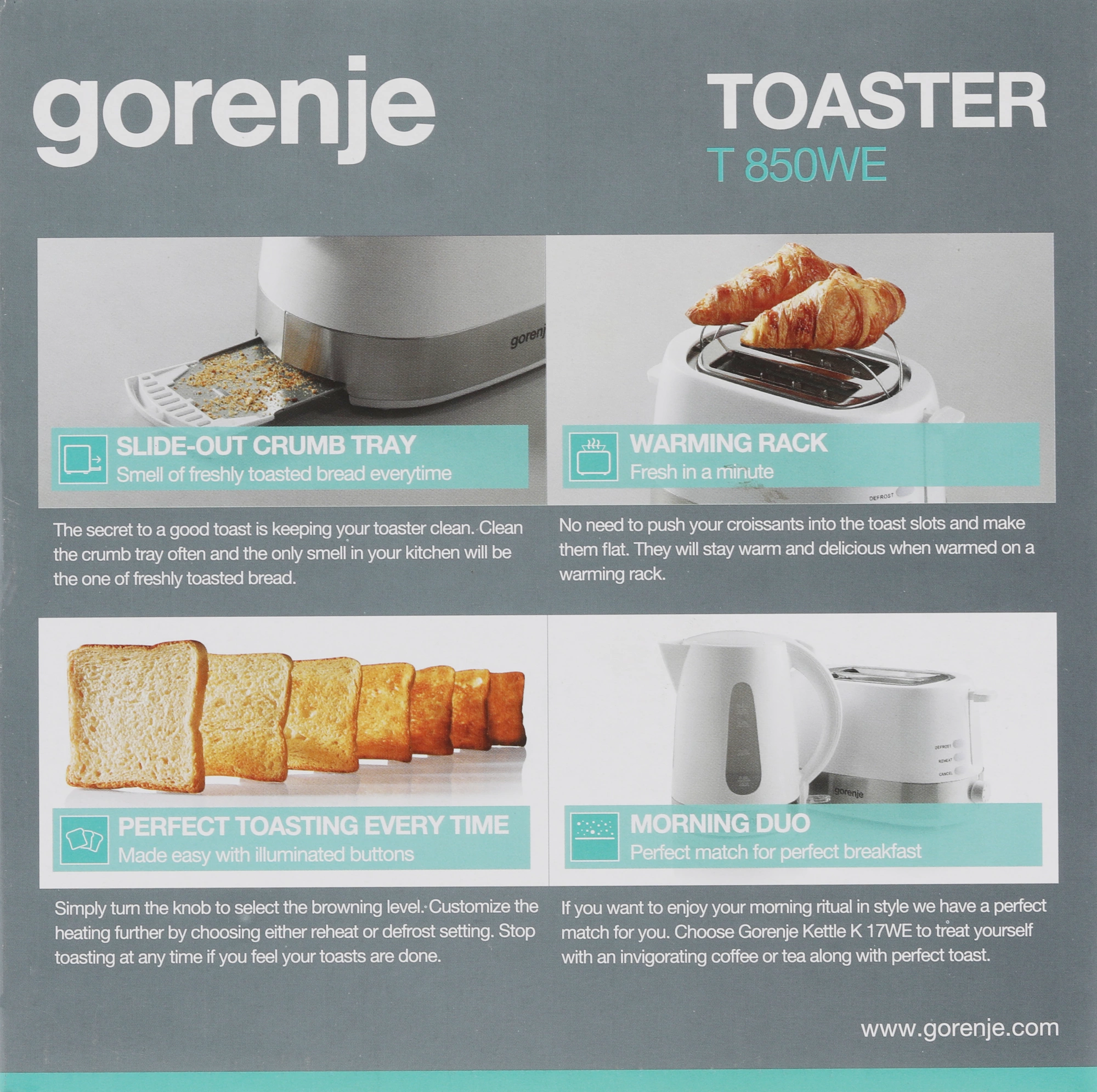 Тостер Gorenje T850WE белый