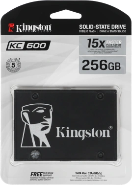 Твердотельный накопитель Kingston KC600 256ГБ, 2.5", SATA-III, SATA SKC600/256G