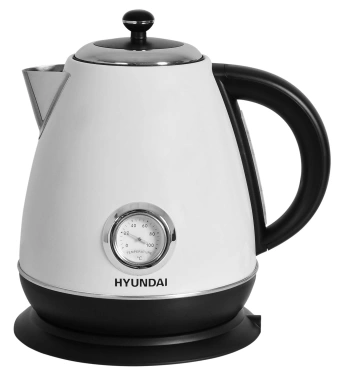 Чайник электрический Hyundai HYK-S4502 жемчужный/черный, металл