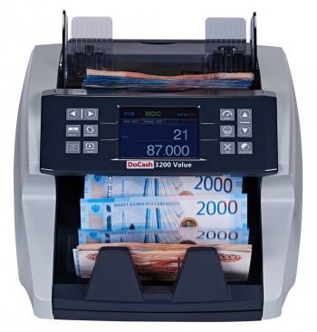 Счетчик банкнот DoCash 3200 Value серый