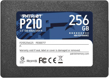 Твердотельный накопитель Patriot P210 256ГБ, 2.5", SATA-III, SATA P210S256G25
