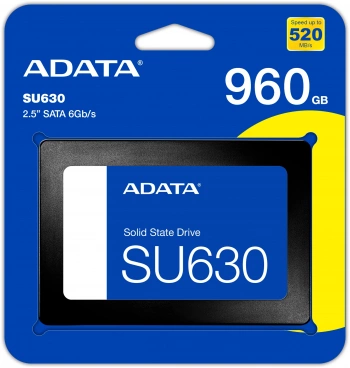 Твердотельный накопитель A-Data Ultimate SU630 960ГБ, 2.5", SATA-III, SATA ASU630SS-960GQ-R