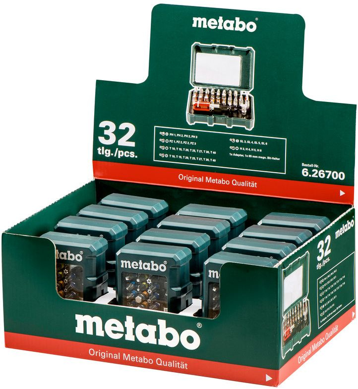 Набор бит Metabo 626700000 (32пред.) для шуруповертов/дрелей