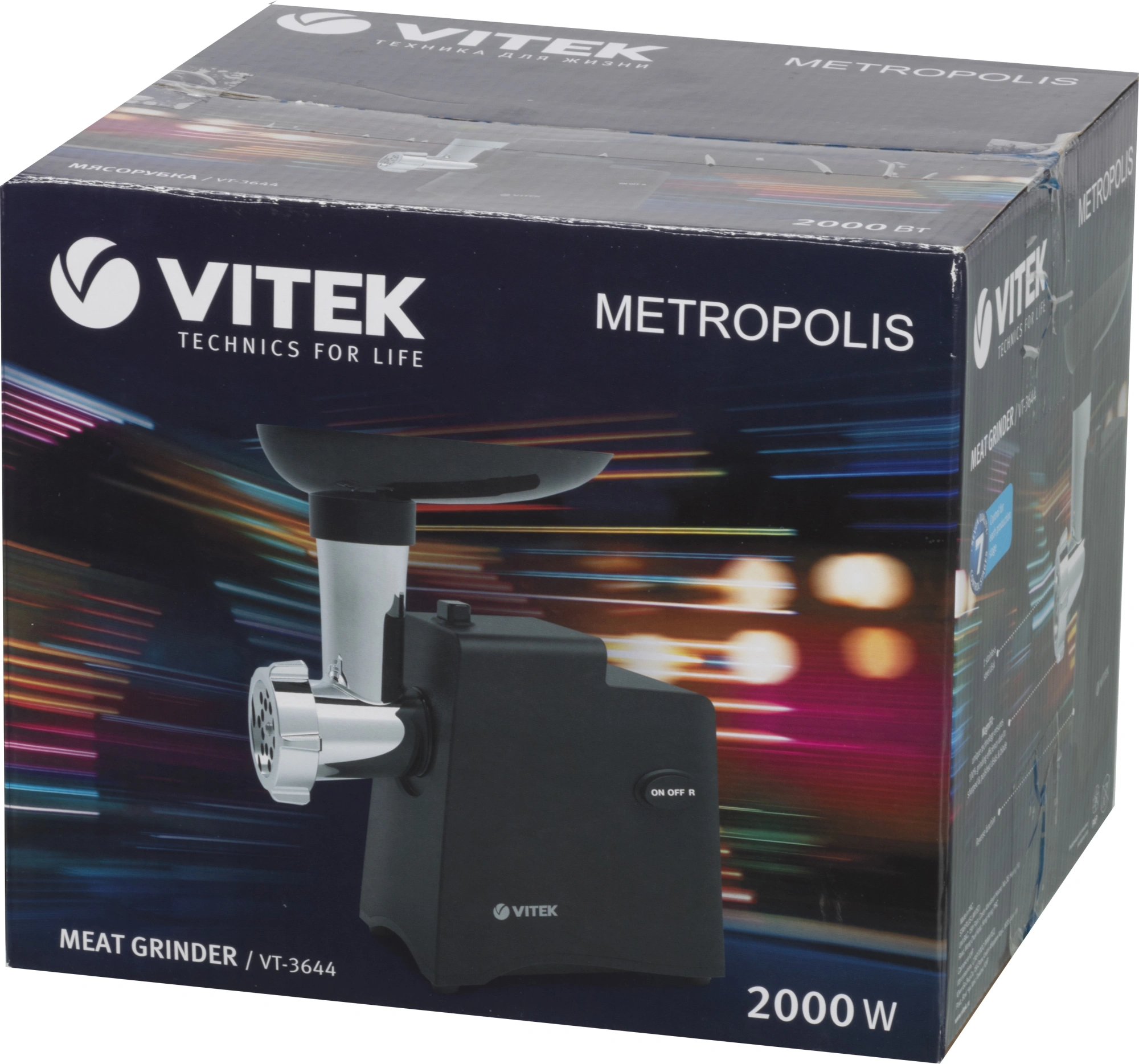 Мясорубка Vitek VT-3644 черный (3644-vt-01)