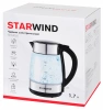 Чайник электрический Starwind SKG3026 черный/серебристый, стекло