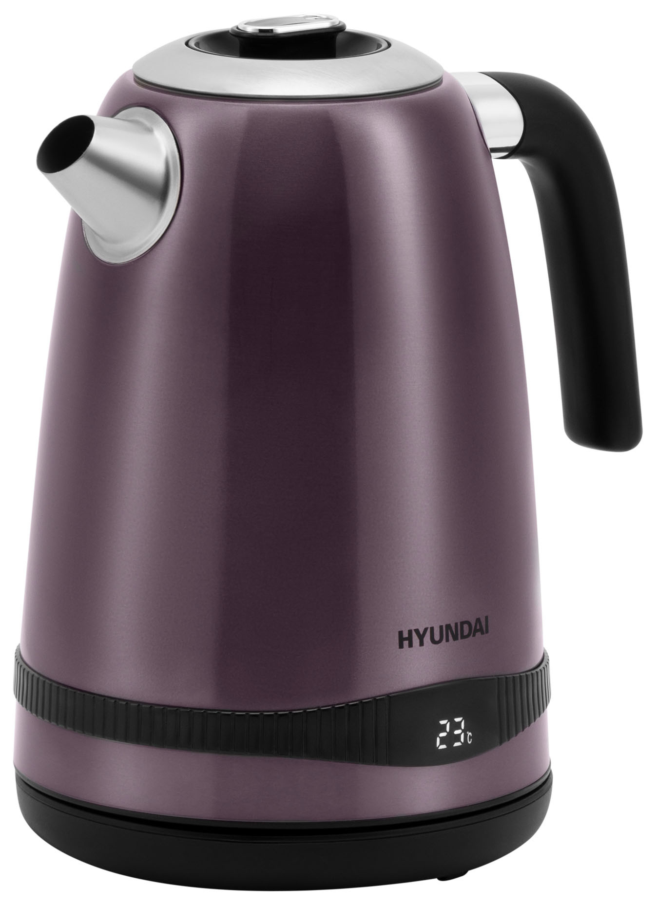 Чайник электрический Hyundai HYK-S4800 фиолетовый/черный, металл