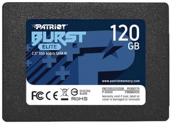 Твердотельный накопитель Patriot Burst Elite 120ГБ, 2.5", SATA-III, SATA PBE120GS25SSDR