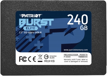 Твердотельный накопитель Patriot Burst Elite 240ГБ, 2.5", SATA-III, SATA PBE240GS25SSDR