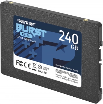 Твердотельный накопитель Patriot Burst Elite 240ГБ, 2.5", SATA-III, SATA PBE240GS25SSDR