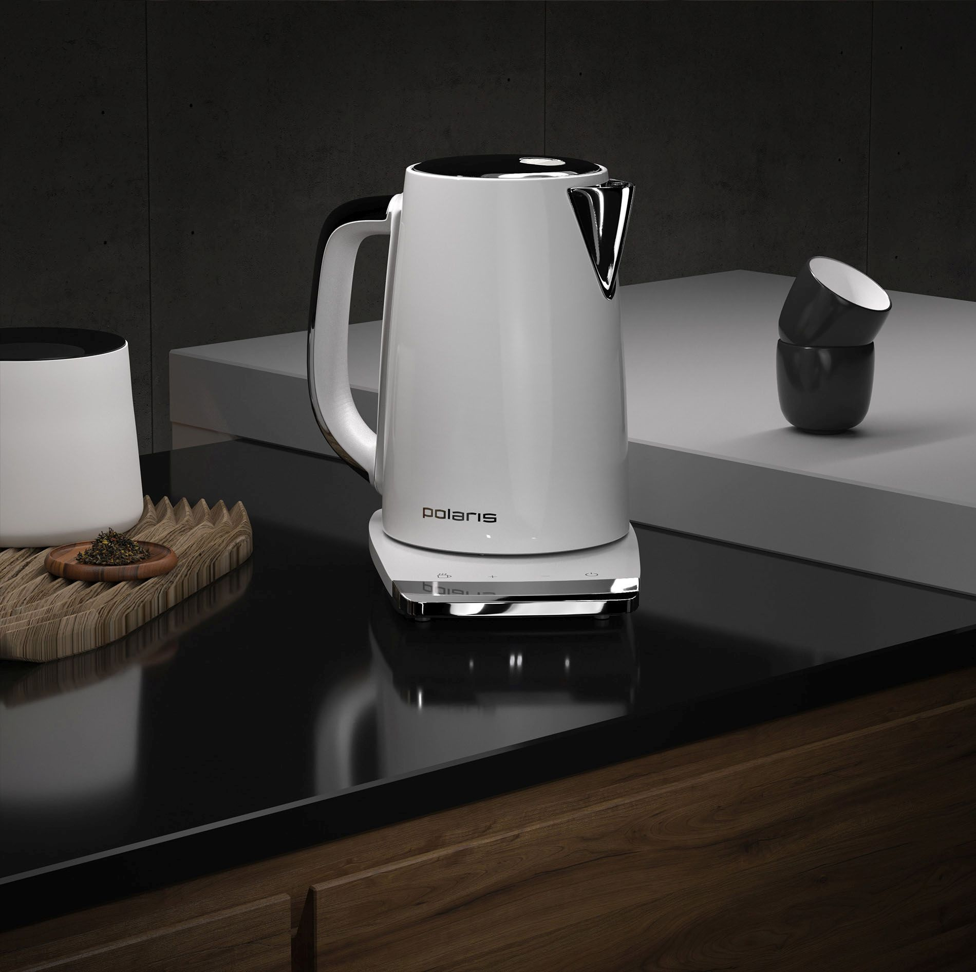 Чайник электрический Polaris PWK 1755CAD WIFI IQ Home белый, металл (PWK 1755CAD)