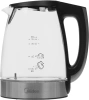 Чайник электрический Midea MK-8019 серебристый/черный, стекло