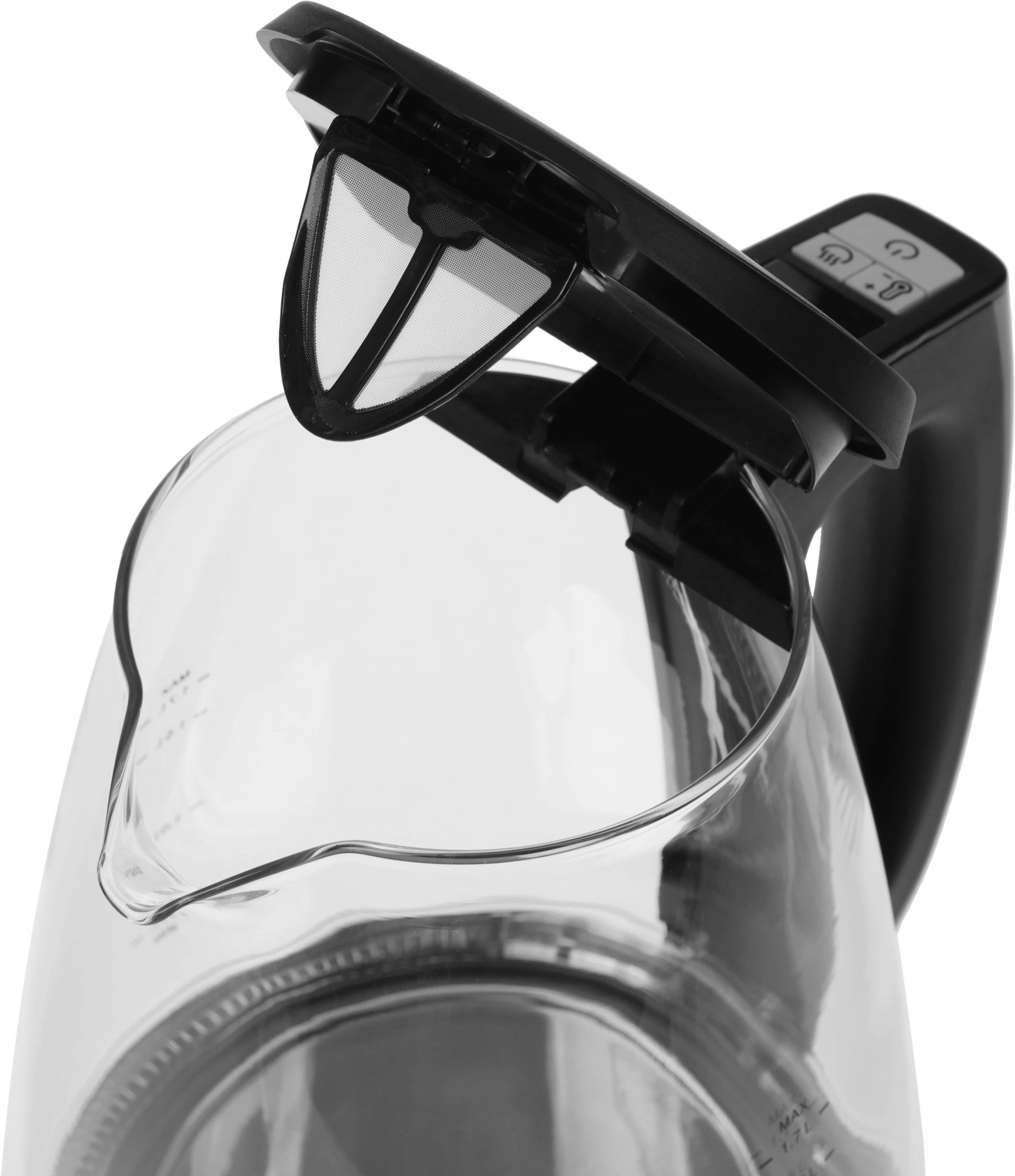Чайник электрический Midea MK-8019 серебристый/черный, стекло