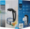 Чайник электрический Midea MK-8019 серебристый/черный, стекло