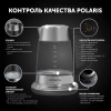 Чайник электрический Polaris PWK 1775CGLD серебристый/черный, стекло