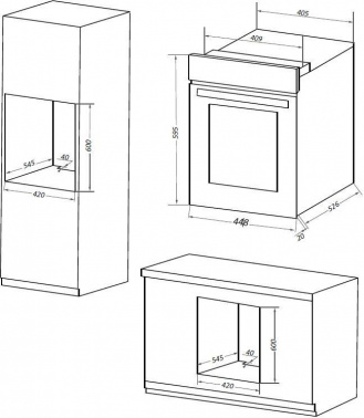 Духовой шкаф Maunfeld EOEM516BG бежевый (КА-00013304)