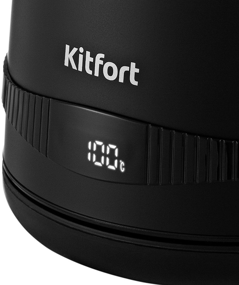 Чайник электрический Kitfort КТ-6121-1 черный, металл