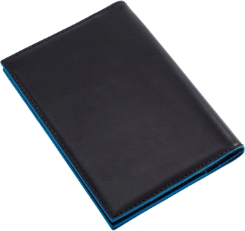 Обложка для документов Piquadro Blue Square черный, кожа натуральная (pp5246b2r/n)