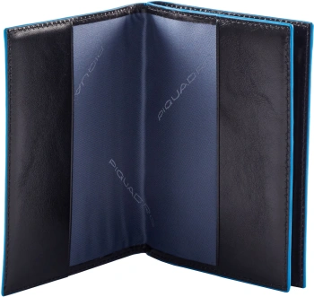 Обложка для документов Piquadro Blue Square черный, кожа натуральная (pp5246b2r/n)