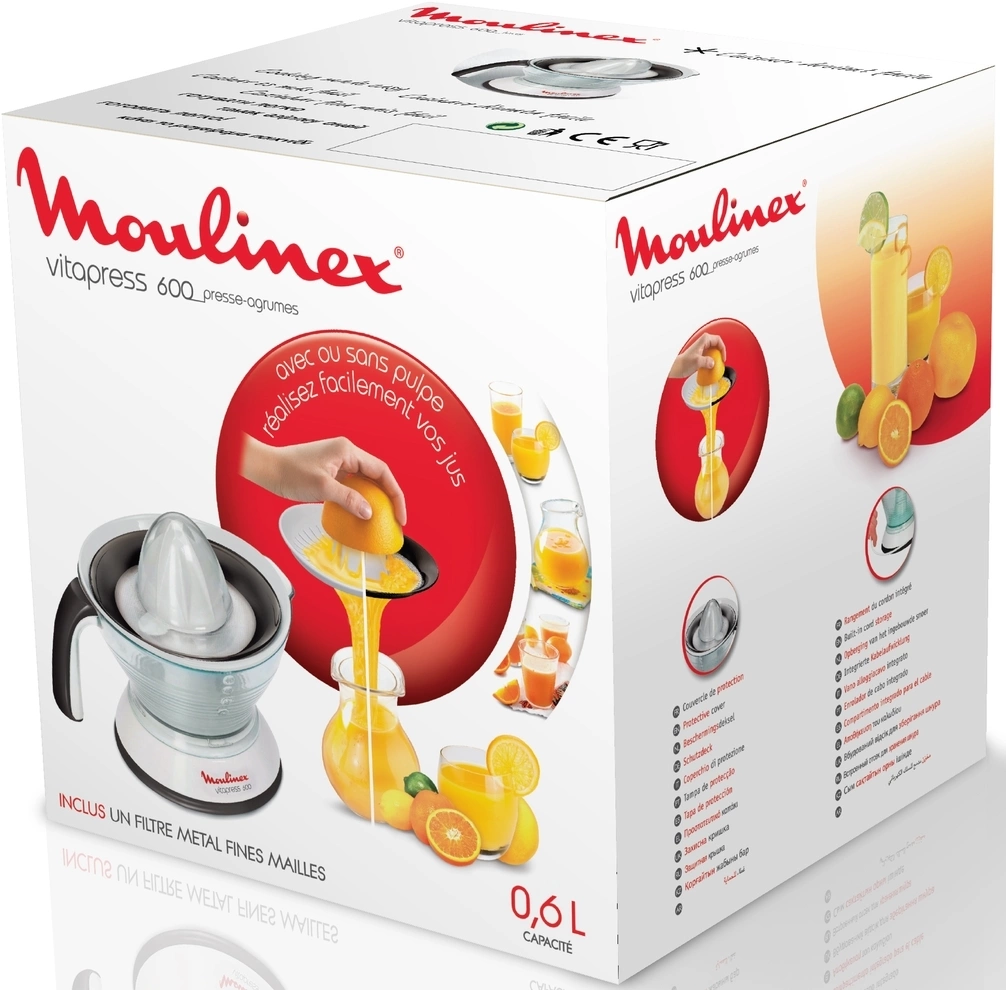 Соковыжималка цитрусовая Moulinex Vitapress PC300B10 белый (1510001948)