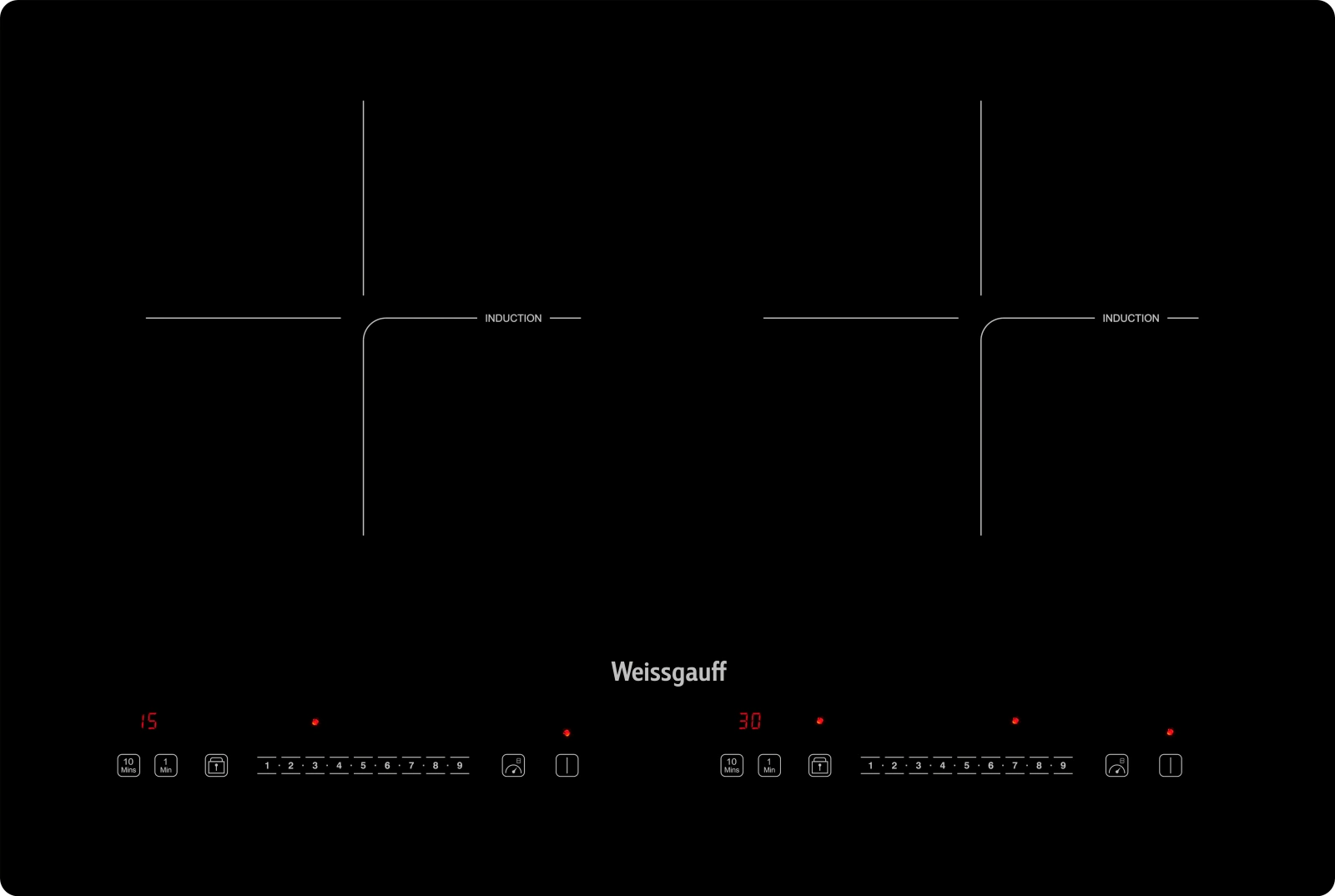 Индукционная варочная поверхность Weissgauff HI 412 H черный (427772)