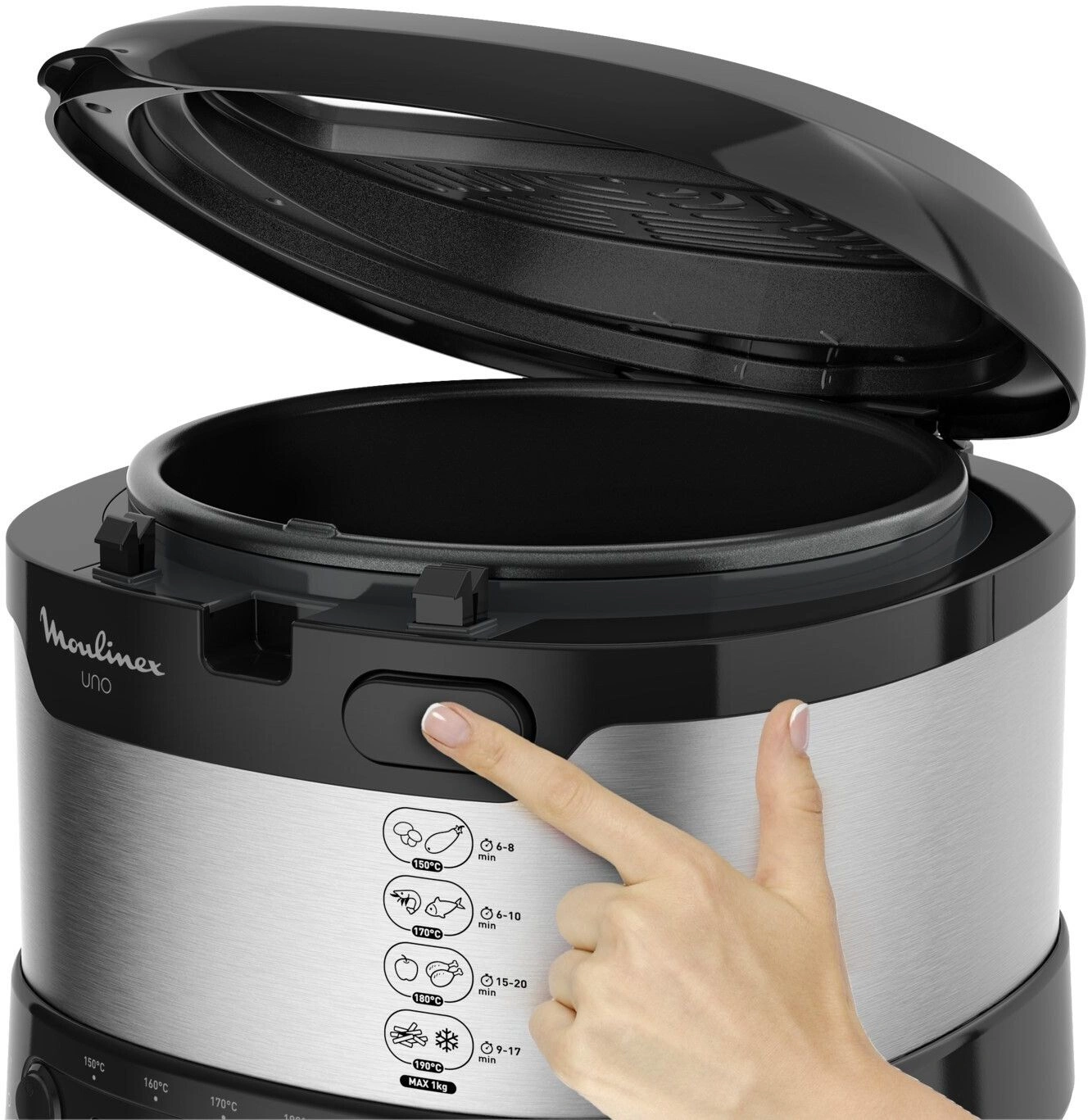 Фритюрница Moulinex AF215D10 серебристый/черный (7211003815)