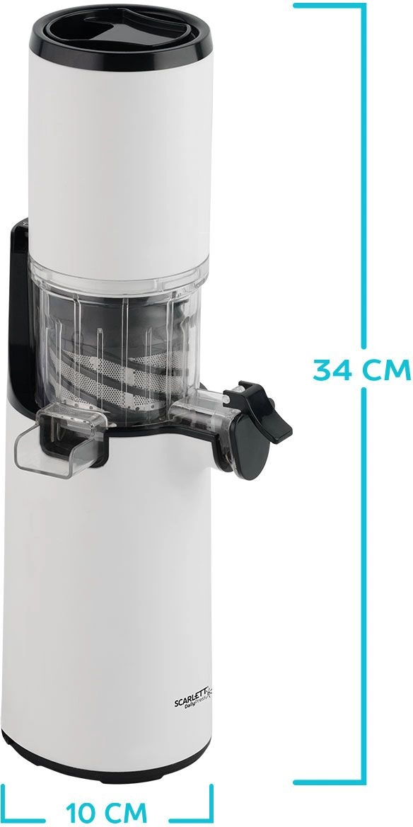 Соковыжималка шнековая Scarlett DailyPress SC-JE50S59 белый (je50s59)