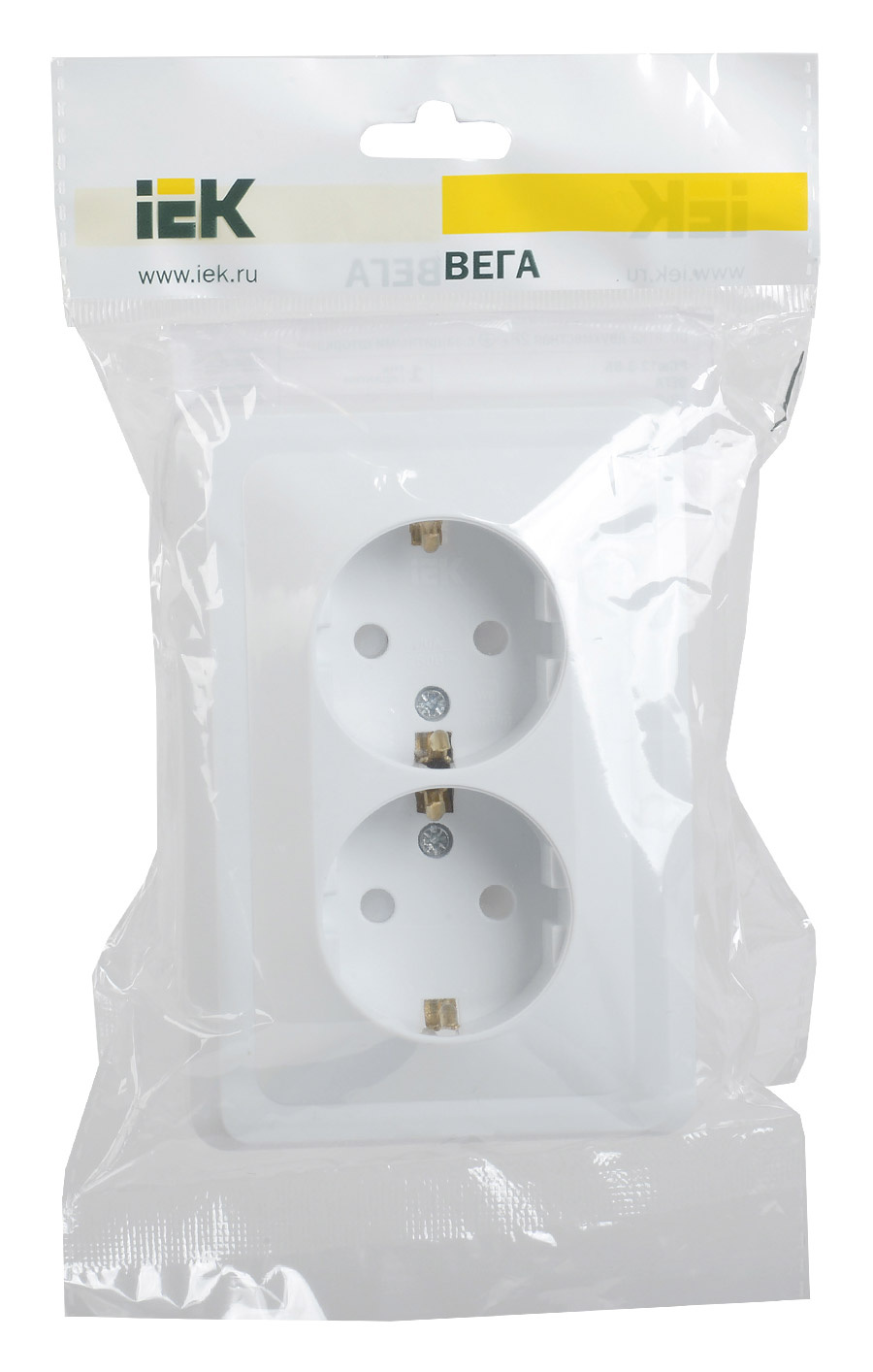 Розетка силовая IEK Вега белый (erv24-k01-16-dm)
