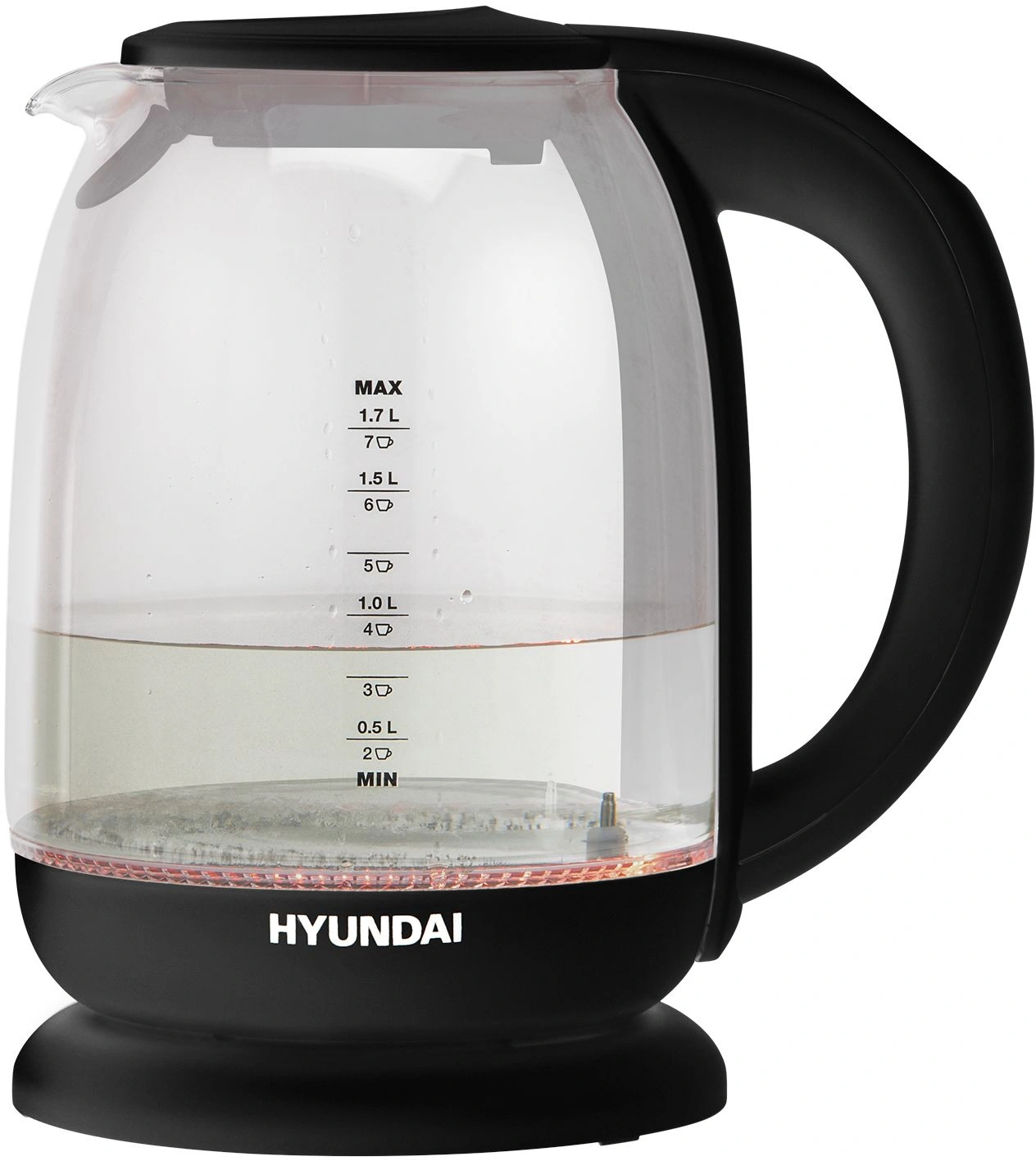 Чайник электрический Hyundai HYK-S3809 черный, стекло
